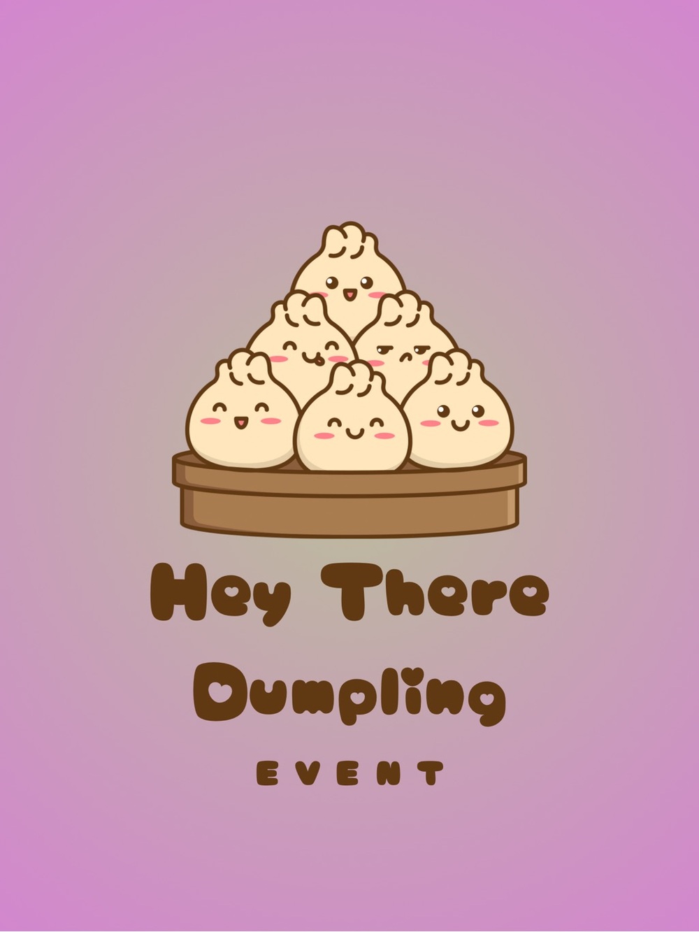 Hey There Dumpling Event Post - Pink Cute Dumpling Design